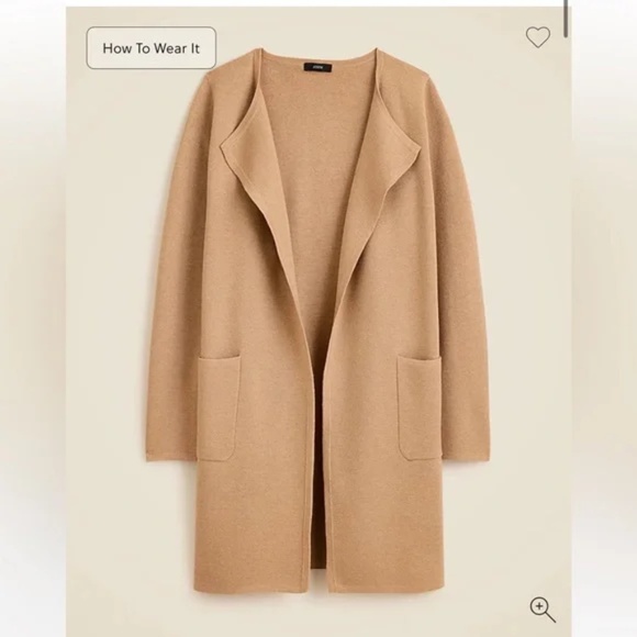 J. Crew Juliette Collarless Sweater Blazer/Cardigan (Small) - Picture 2 of 3